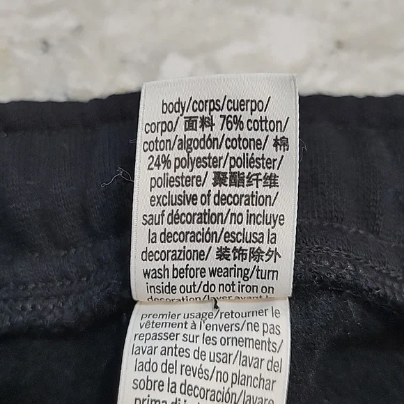 PINK Victoria's Secret Black Ivy Fleece Relaxed Fit Sweatpants Size XL NWT - Picture 5 of 9